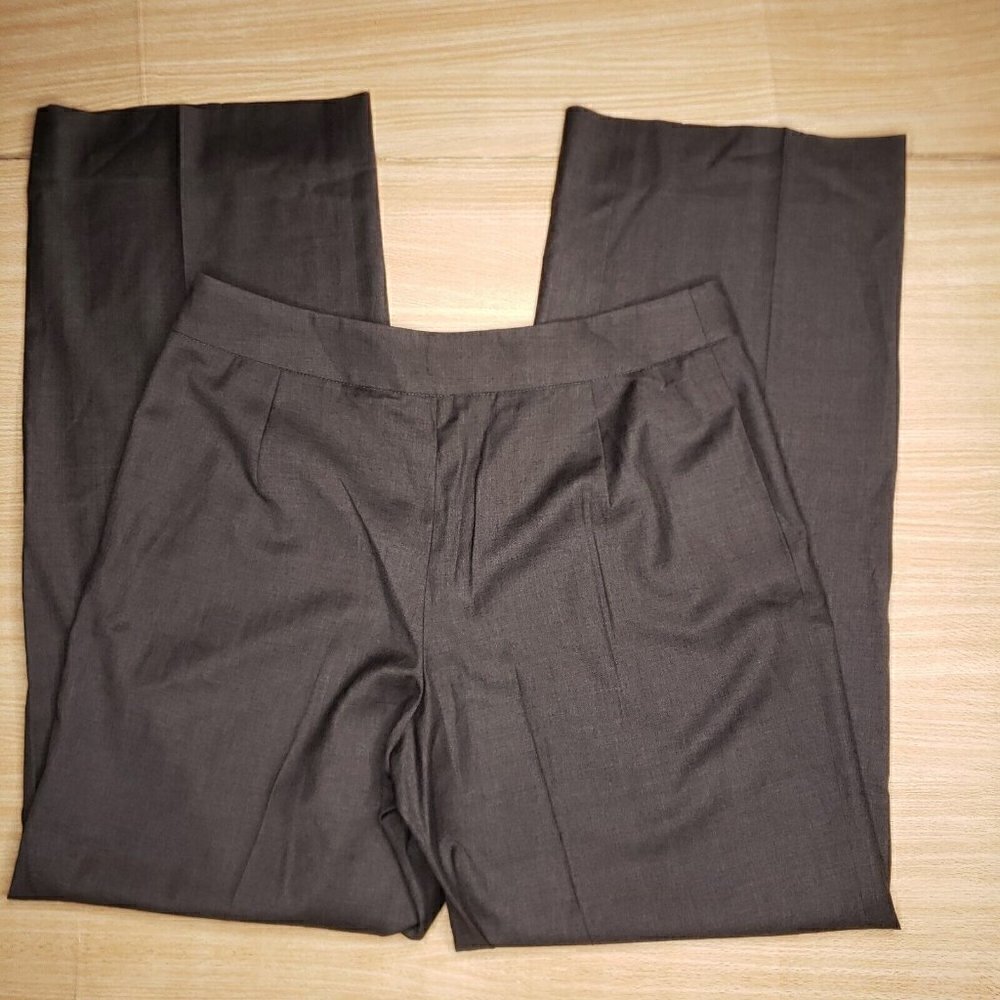 Giorgio Armani Womens Grey Side Zip Career Trouser Pants 46 (US 10)